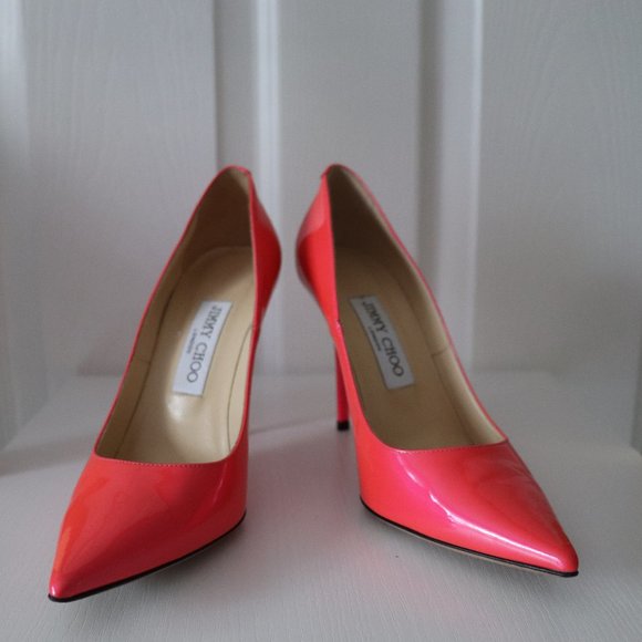 Jimmy Choo Shoes - Jimmy Choo Pink Patent Heels - 37
